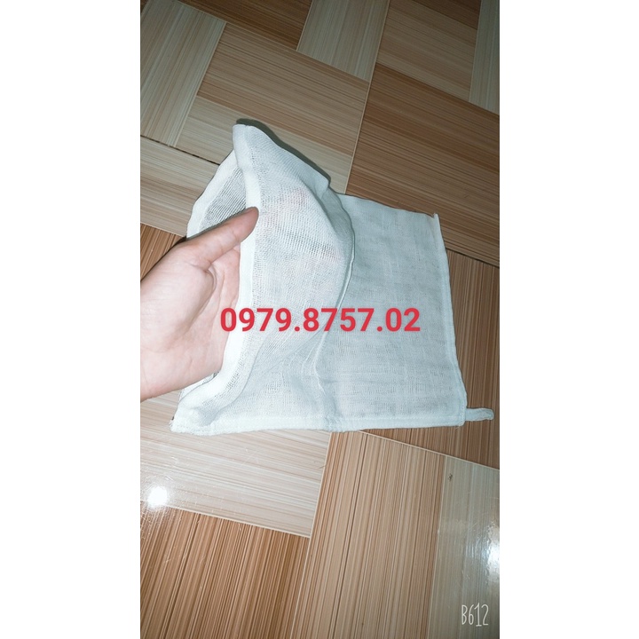 Túi vải mùng dùng để lọc, vắt đồ 20x25cm ( 2 lớp vải)