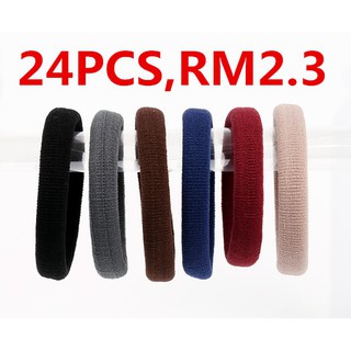 Set 24 dây thun buộc tóc màu trơn thời trang