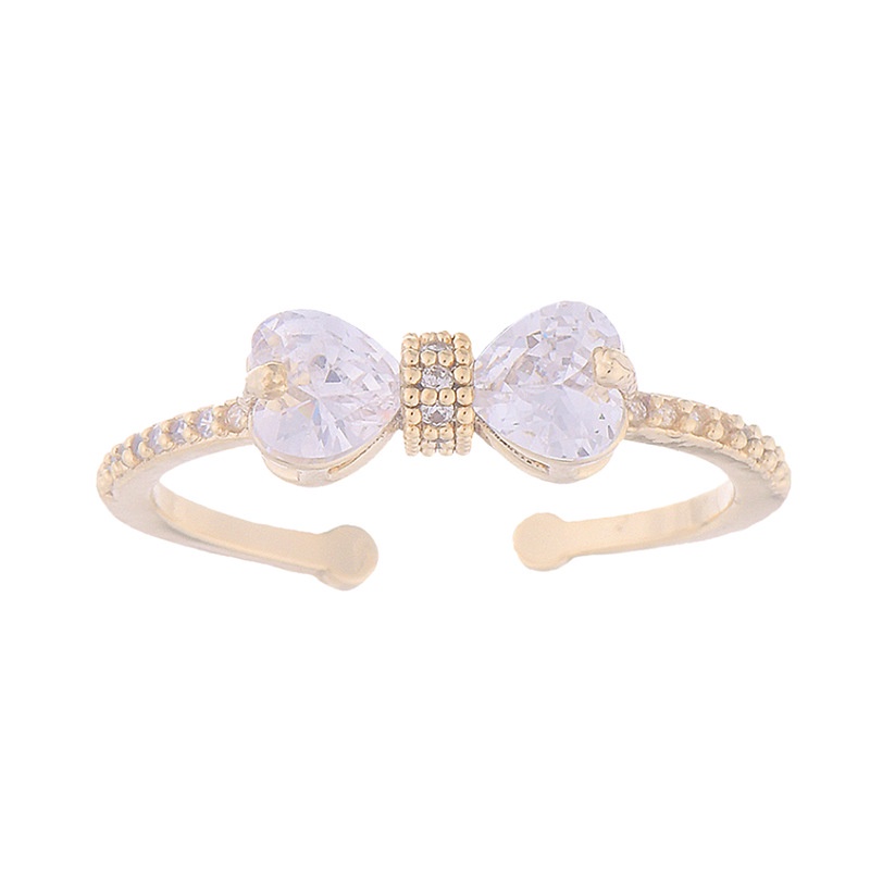 Nhẫn Hở Mạ Vàng 18 Đính Đá Zircon Thời Trang