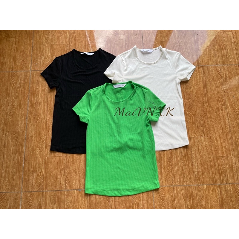 Áo thun nữ cổ tròn, chất thun tăm, hàng xuất dư xịn