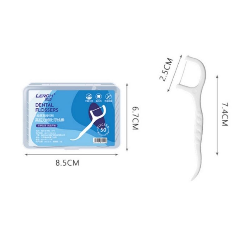 Hộp Tăm Kẽ Chỉ Nha Khoa Chất Lượng - Vệ Sinh Răng Sạch Sẽ Hộp 50 Cái