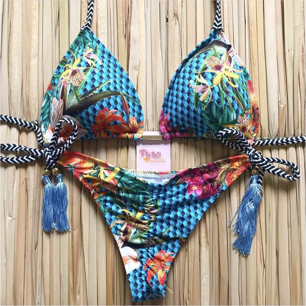 DUNEA Bikini Tua Rua In Họa Tiết Cổ Điển Y0725