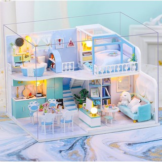 Mô Hình Nhà Búp Bê DIY - Crush Blue K057 ( Tặng Kèm Keo )