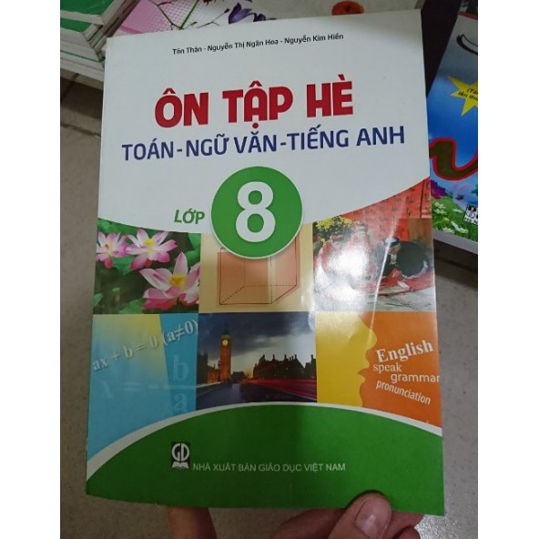 Sách - Ôn tập hè - Toán - Ngữ văn - Tiếng Anh 8