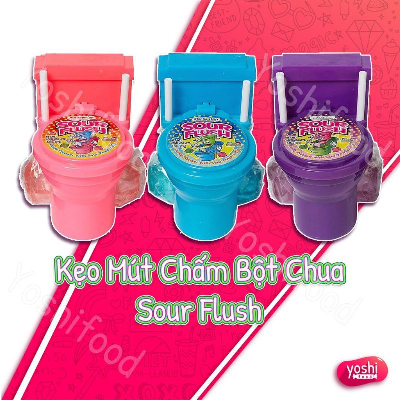 Kẹo mút bồn cầu Sour Flush hot chấm tặng kẹo ngậm