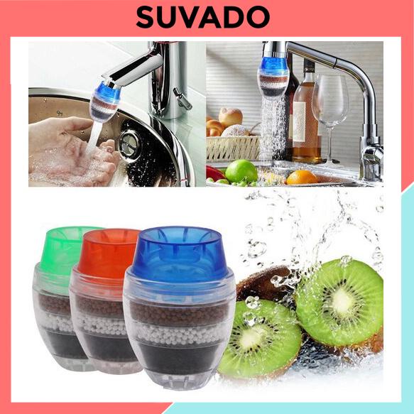 Đầu Lọc Vòi nước trực tiếp 6 Tầng Lọc RY10  Lọc Nước Mini Có Tăng Giảm Gắn Được Nhiều Loại vòi tròn SUVADO