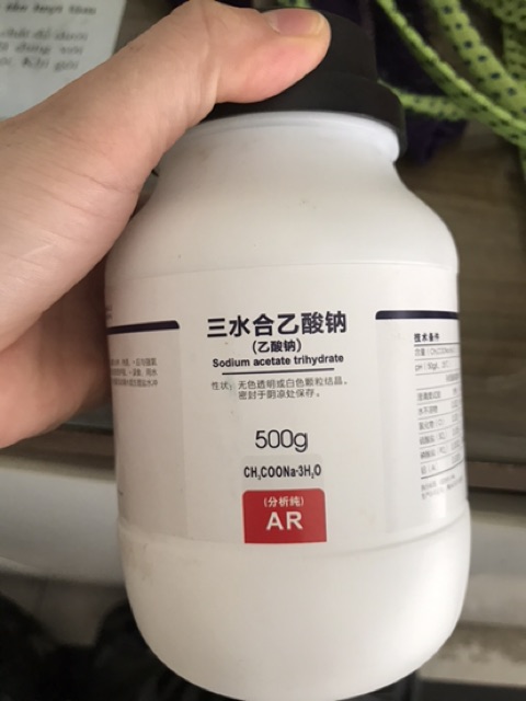Hóa chất Sodium acetate trihydrate CH3COONa lọ 500g Xilong CAS 6131-90-4 natri acetat