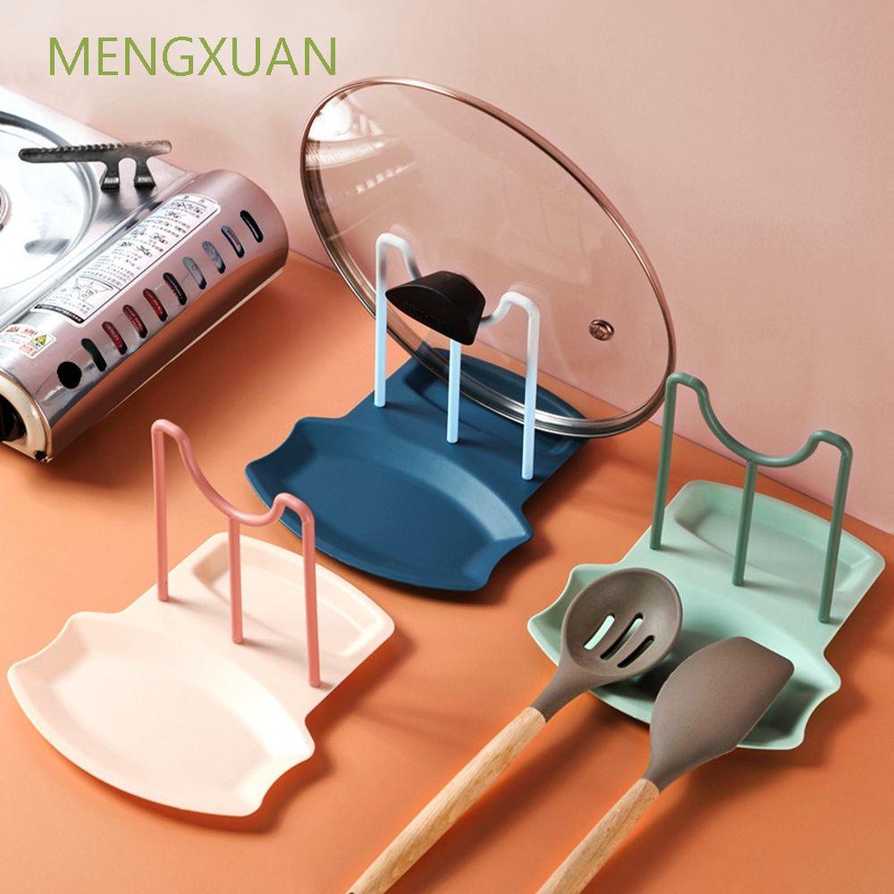 Giá đỡ muỗng / nắp nồi bằng nhựa nhiều màu tùy chọn không cần đục lỗ sắp xếp gọn gàng tiện dụng cho nhà bếp
