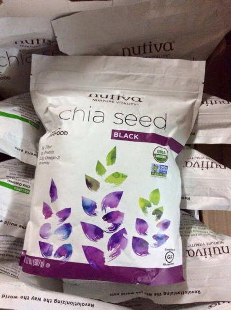 Hạt chia Nutiva Organic Chia seed black 907g