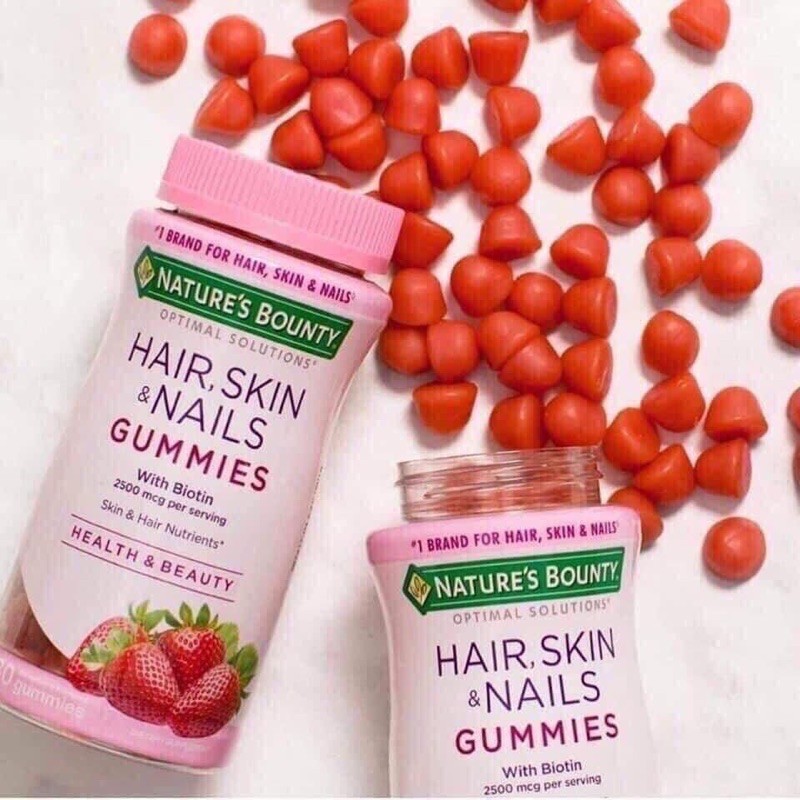 HAIR NAIL SKIN GUMMIES  - Kẹo đẹp da tóc móng Hair Skin Nails Gummies siêu siêu ngon - Hộp 230v viên