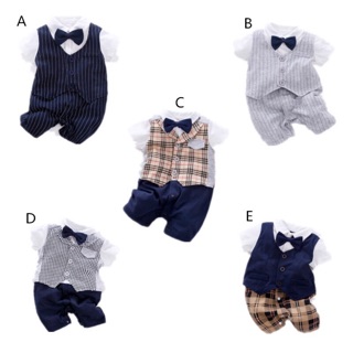 Bodysuit gile giả vest liền quần bé trai