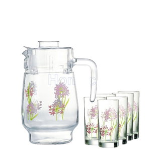 Bộ bình cốc thủy tinh luminarc jacinthe 7 chi tiết - g5114, 1.6l và 240ml