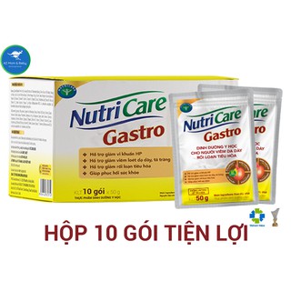 Hộp Nutricare Gastro dinh dưỡng y học cho người viêm dạ dày, rối loạn tiêu hoá (10 gói x 50g) - HSD:11/01/2022