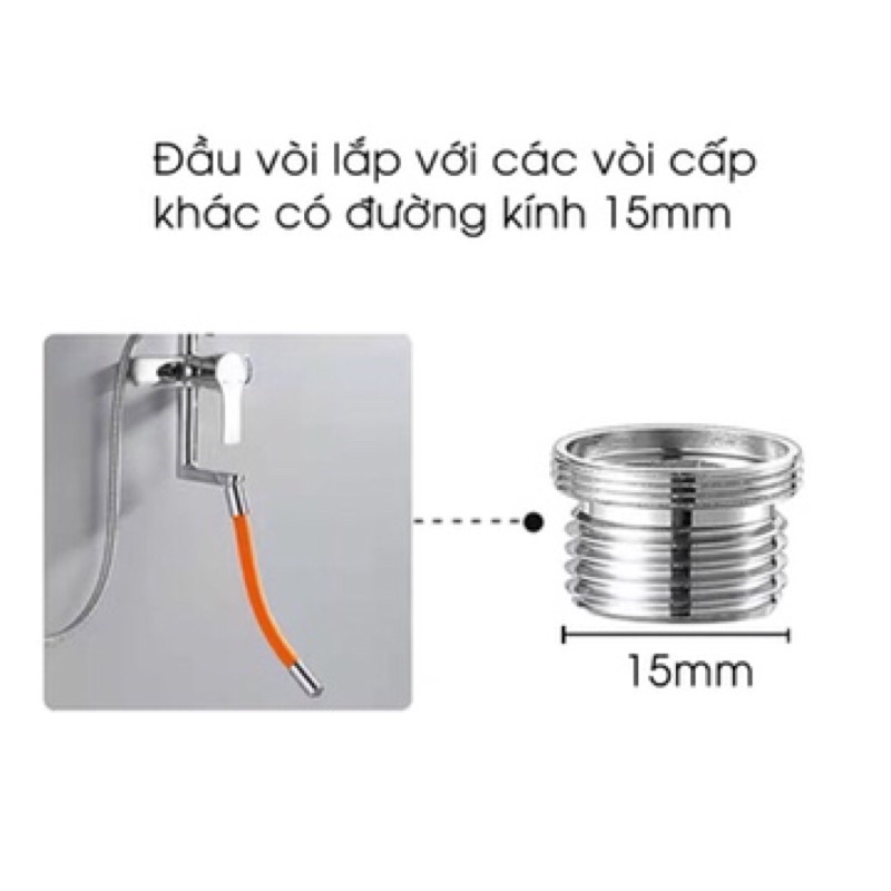 Đầu ống nối vòi nước 30cm tiện ích cho gia đình.