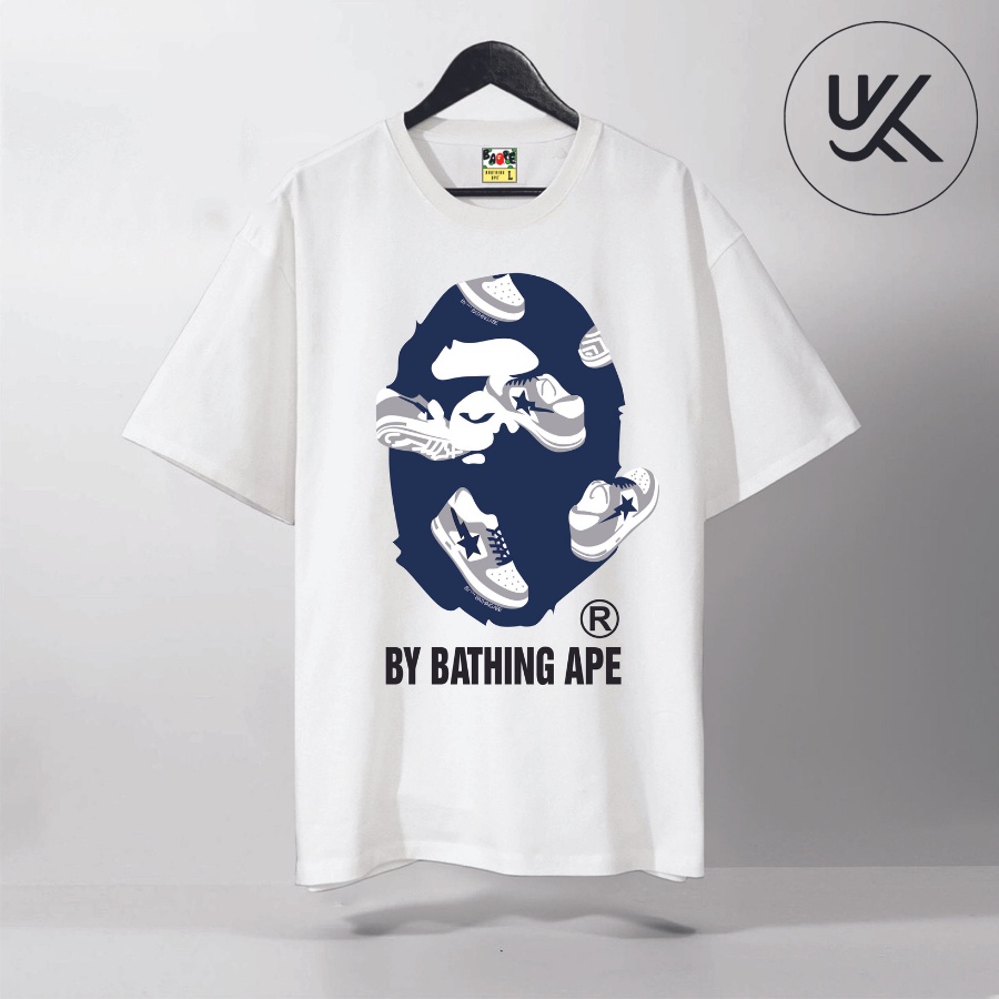 Áo Thun Tay Lỡ BAPE, áo phông Unisex Form rộng oversize, TEE A BATHING APE chất liệu Cotton. KKIMShop