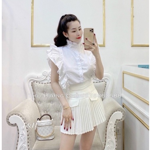 Chân váy xếp ly nắp túi lên dáng sang chảnh có lót quần trong CV8808 - NhiNhi Shop