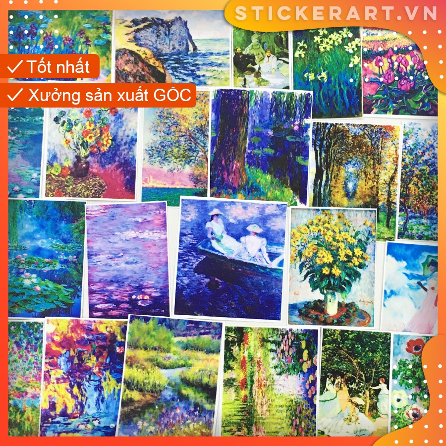 [ART-MONET] 65 Sticker chống nước/ dán laptop vali xe mũ bảo hiểm nhà cửa ...