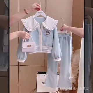 Bộ Đồ Thể Thao Hai Mảnh Màu Đỏ Phong Cách Phương Tây Thời Trang Hàn Quốc Mới 2022 Phong Cách Châu Âu Cho Bé Gái XXZM