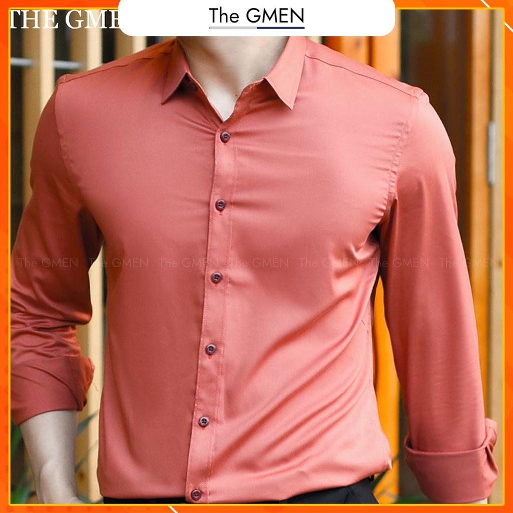 Áo sơ mi nam dài tay The GMEN Modal Shirt chất liệu vải sồi tụ nhiên, chống nhăn thoáng mát