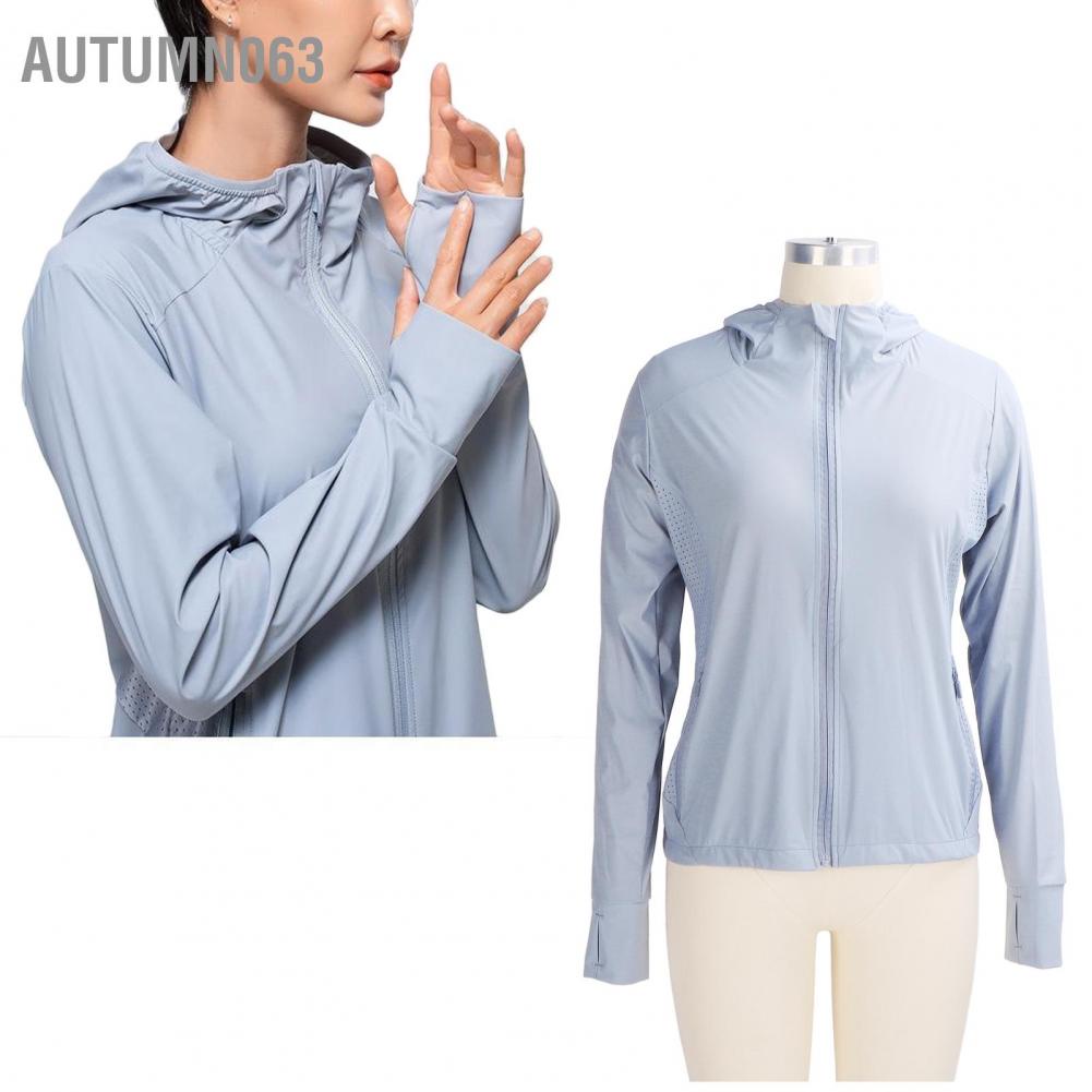 Áo khoác dài tay màu xám thoáng khí chống nắng UV UPF 50+ dùng ngoài trời Autumn063
