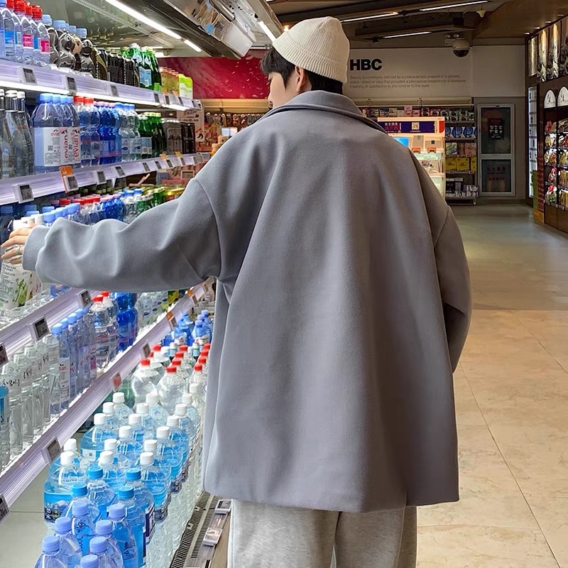 Áo khoác dạ Nam dáng ngắn Hàn Quốc