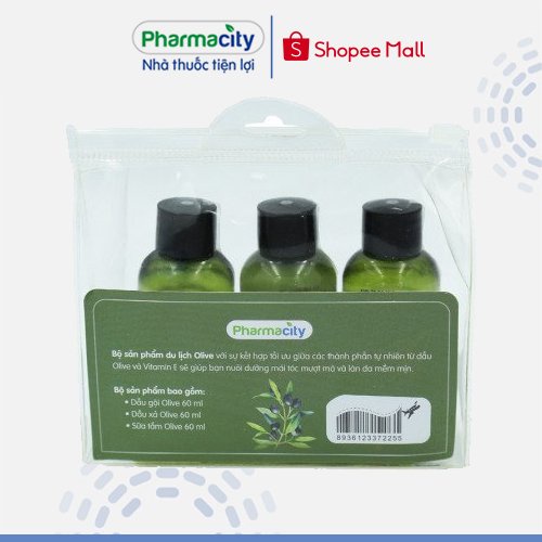 Bộ sản phẩm du lịch Pharmacity Olive Oil, Argan Oil  (3 chai x 60ml)