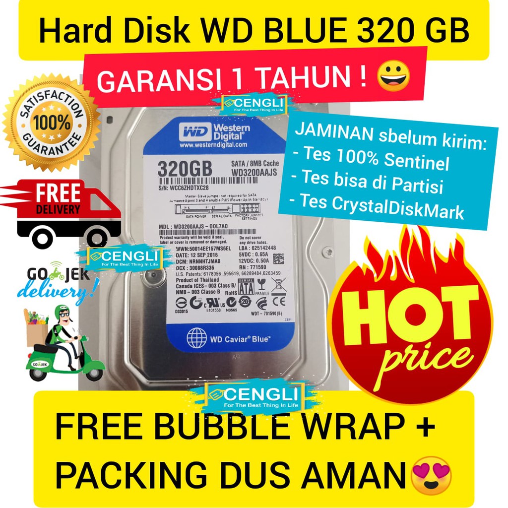 Ổ Cứng Wd Blue 320gb 3.5 Inch 1 Năm Chất Lượng Cao