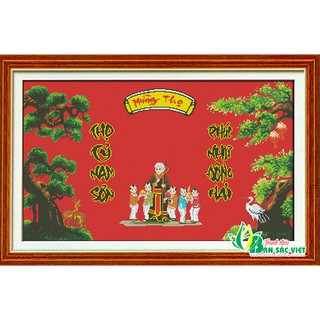 Tranh đính đá 5D , Tranh Mừng thọ đính full đá