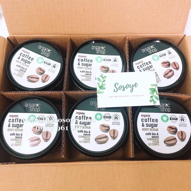 [ Date 2023 ] Tẩy Tế Bào Chết Toàn Thân Organic Shop Organic Coffee & Sugar Body Scrub 250ml