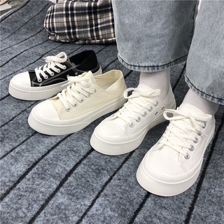 (HÀNG CÓ SẴN) Giày sneaker nâng đế vải canvas nam nữ basic