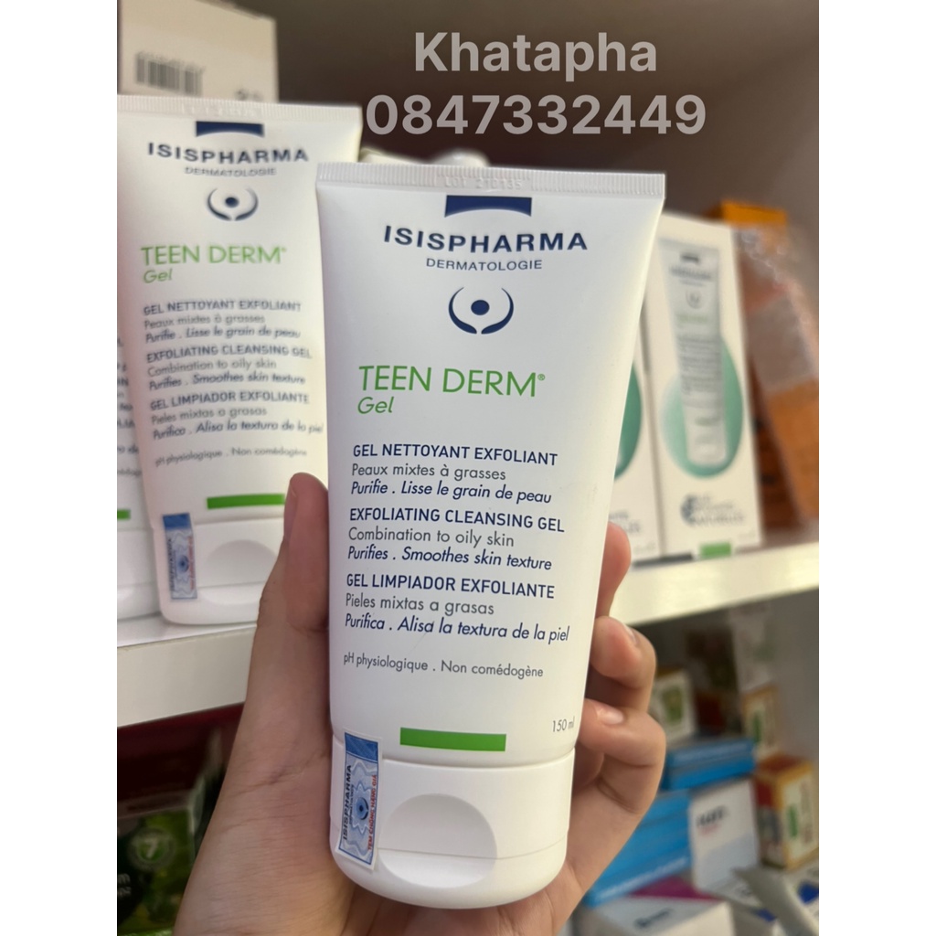 ✅  Gel Rửa Mặt Giảm Nhờn & Mụn Isis Pharma Teen Derm Gel Pháp 40ml, 150ml