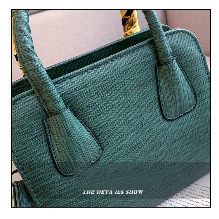 Túi xách nữ 👜 Mẫu HOT 2021 Hàn Quốc 😍 Túi xách công sở TẶNG KÈM KHĂN LỤA da PU cao cấp [Màu sắc : Xanh, Đỏ] | BigBuy360 - bigbuy360.vn