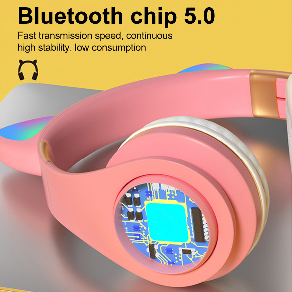 Tai nghe chụp tai chơi game chuyên dụng thiết kế phối tai mèo đáng yêu có thể gập gọn cho PS4/Xbox One | BigBuy360 - bigbuy360.vn