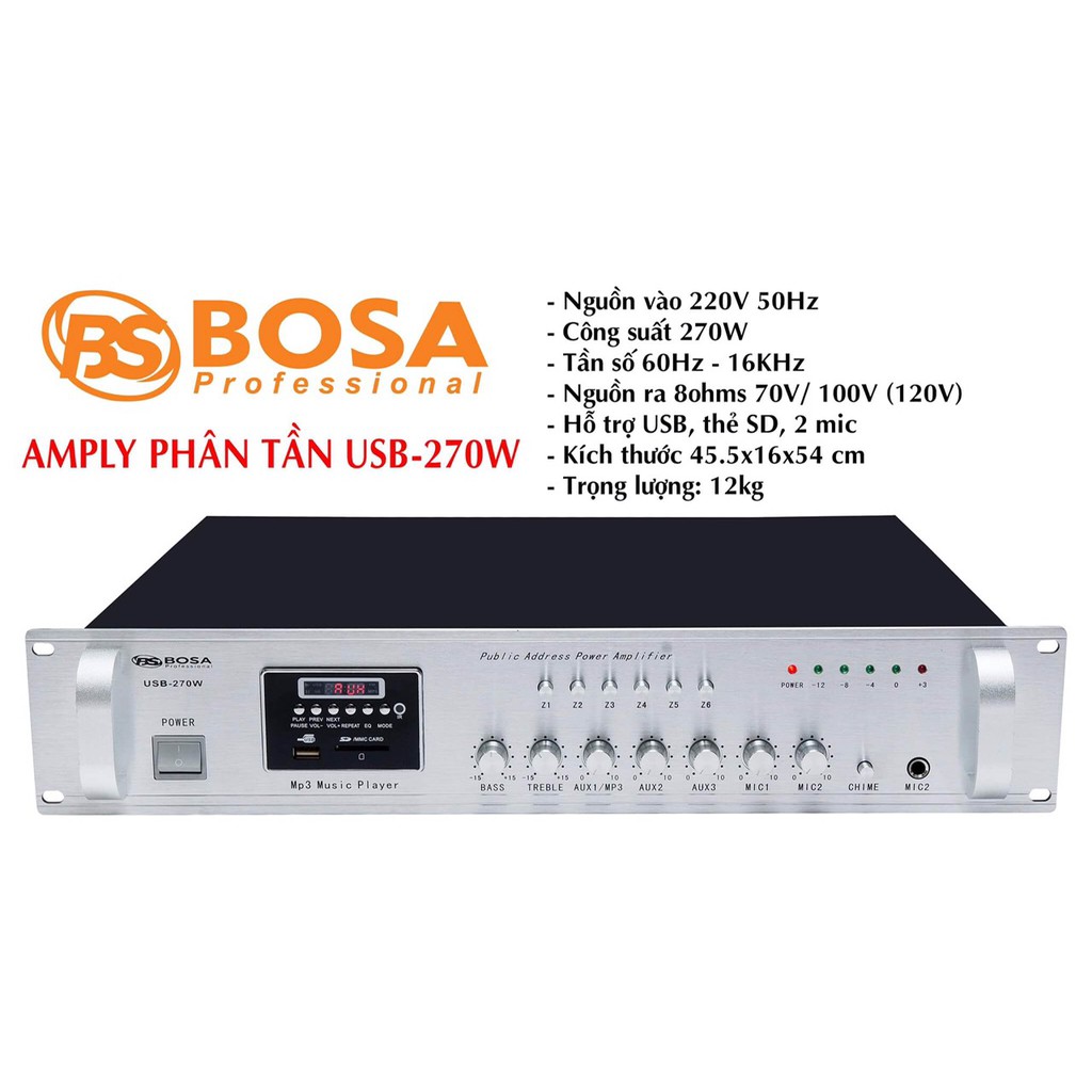Amply phân tần Bosa USB-270W