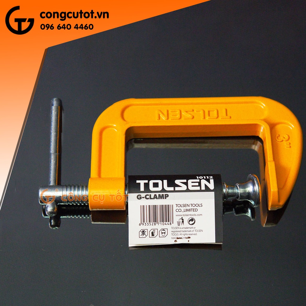 Cảo chữ g TOLSEN thép mạ Niken