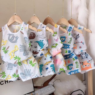 Bộ cotton giấy sát nách cho bé 6-14kg