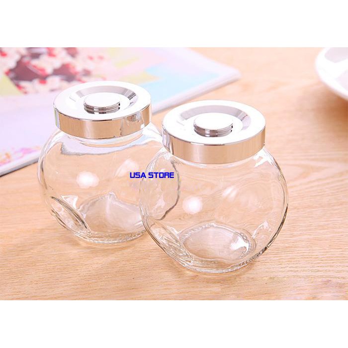 #Bộ 5 Hũ Thủy Tinh 110ml Trang Trí Bàn Ăn Có Nắp US04801