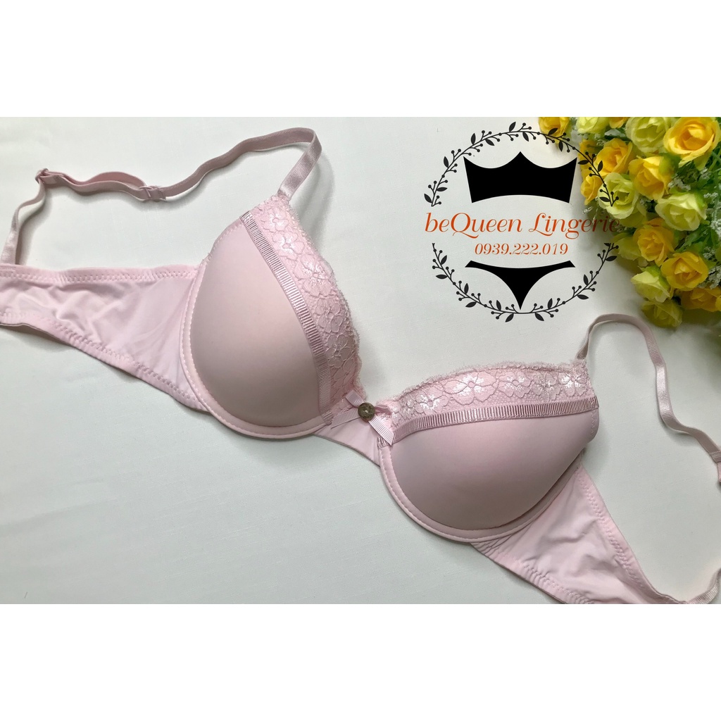 Áo ngực xuất khẩu màu hồng phấn dễ thương size 36C/80C
