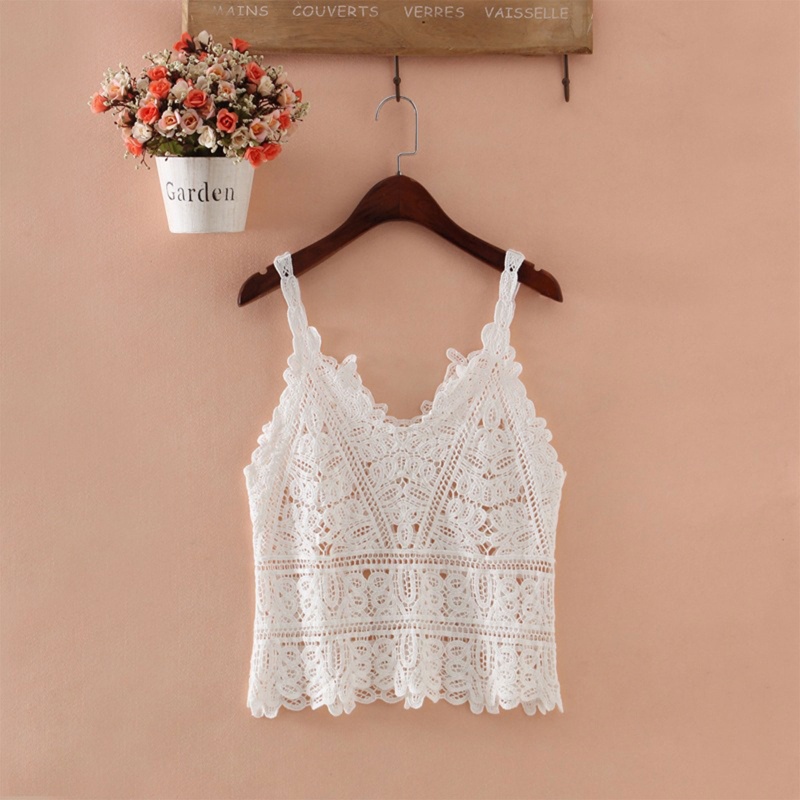 Brroa Áo Croptop Dệt Kim Hai Dây Dáng Ngắn Gợi Cảm Cho Nữ