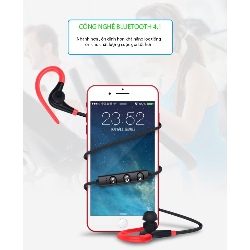 Tai nghe Bluetooth S9A thể thao chống nước cao cấp | BigBuy360 - bigbuy360.vn