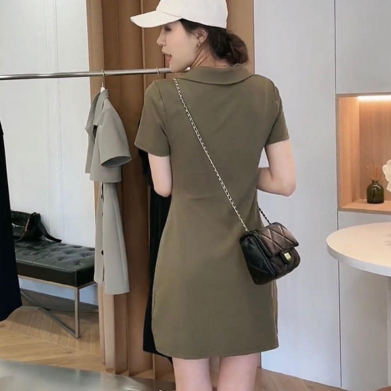 Đầm polo Dáng Lửng Thời Trang Mùa Hè Hàn Quốc 2022