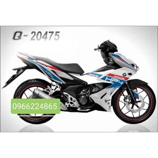 Tem WinnerX tem rời bản ba lớp màu xanh đỏ dán cho xe Winner X