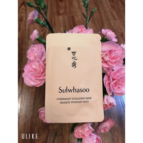 1 gói 3ml Mặt Nạ Ngủ Nhân Sâm Dưỡng Trắng Mịn Mượt Da Sulwhasoo Overnight Vitalizing Mask Ex