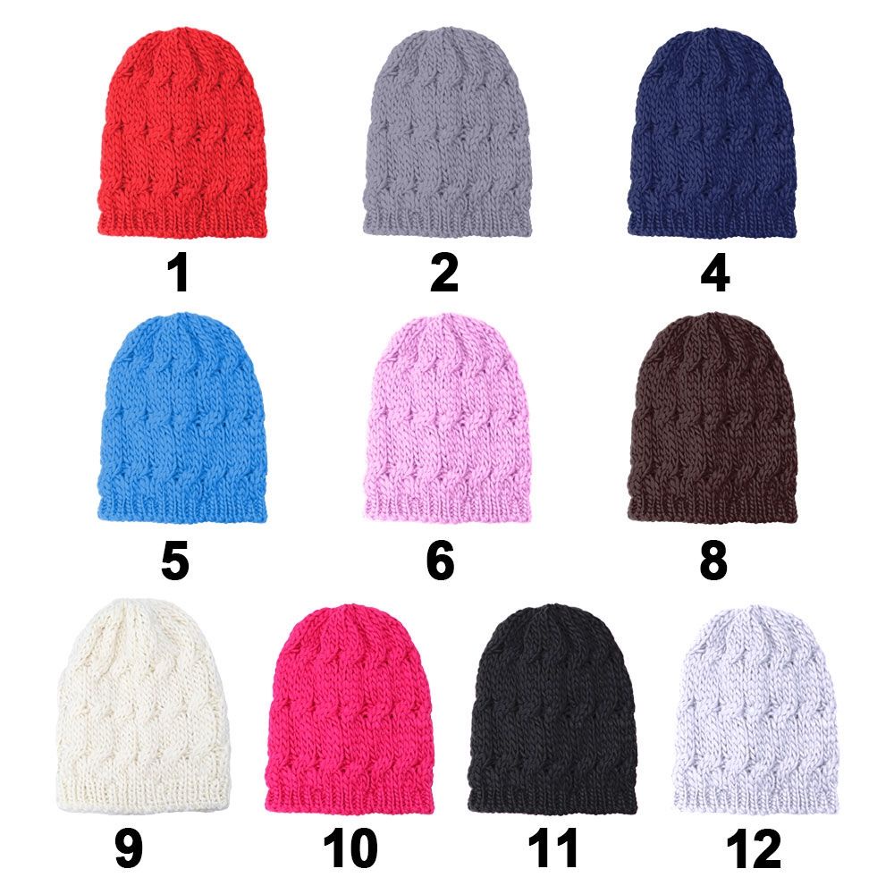 Mũ beanie dệt kim màu trơn 10 màu dễ thương thời trang thu đông chất lượng cao cho nam và nữ MIHAN1