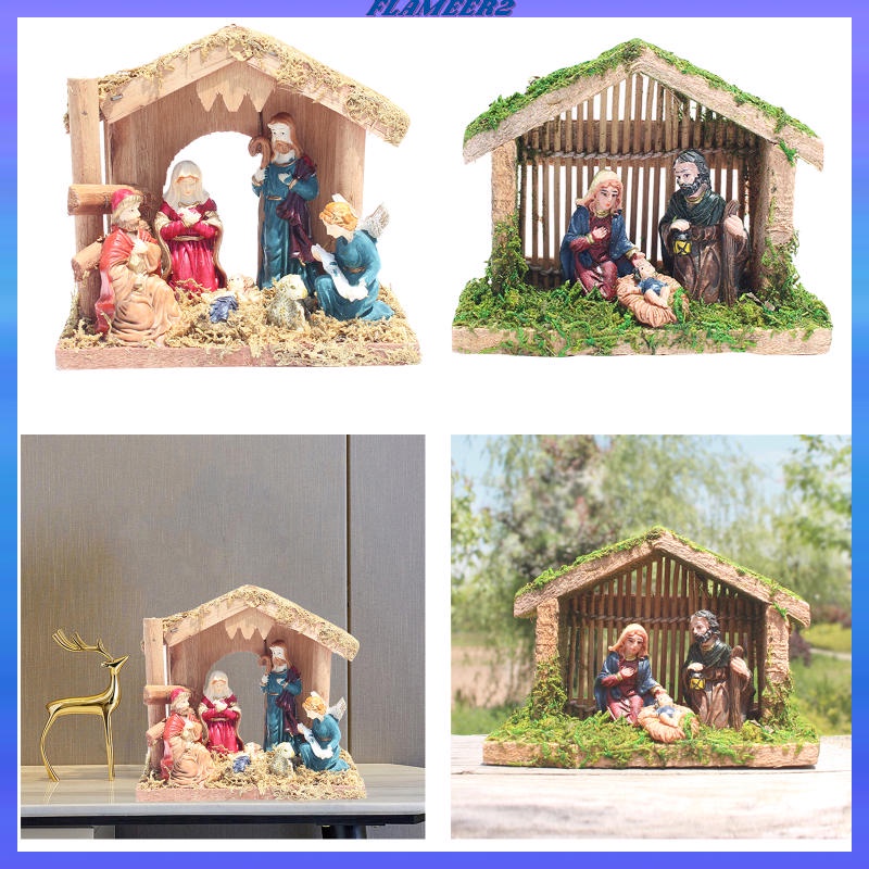 Mô hình tượng chúa Jesus Manger trang trí giáng sinh