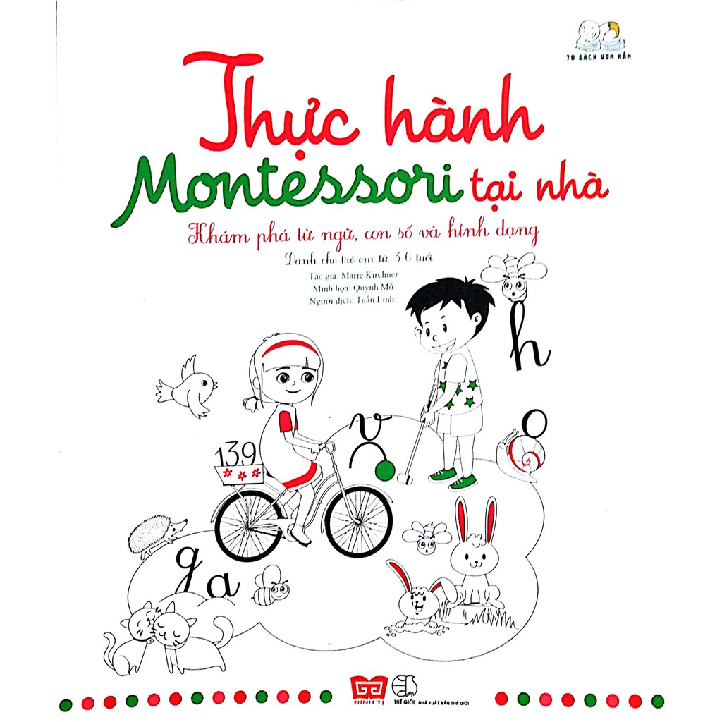 Sách - Thực hành Montessori tại nhà - Khám phá từ ngữ, con số và hình dạng