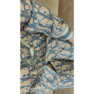 Set pijama dior xanh xước lụa cao cấp ( có ảnh thật )