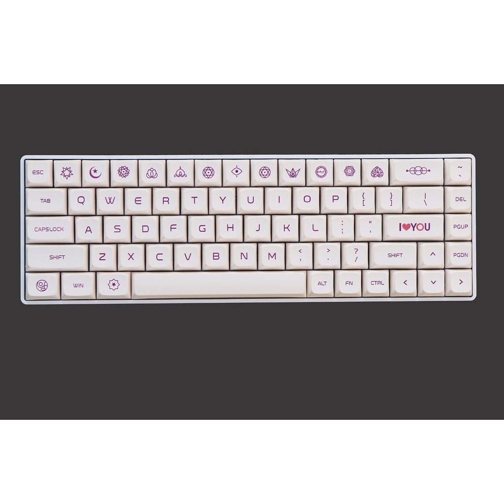 GMK Milk Purple keycaps, 137 phím PBT keycaps XDA Profile DYE-SUB Cá nhân hóa GMK Keycaps cho bàn phím cơ