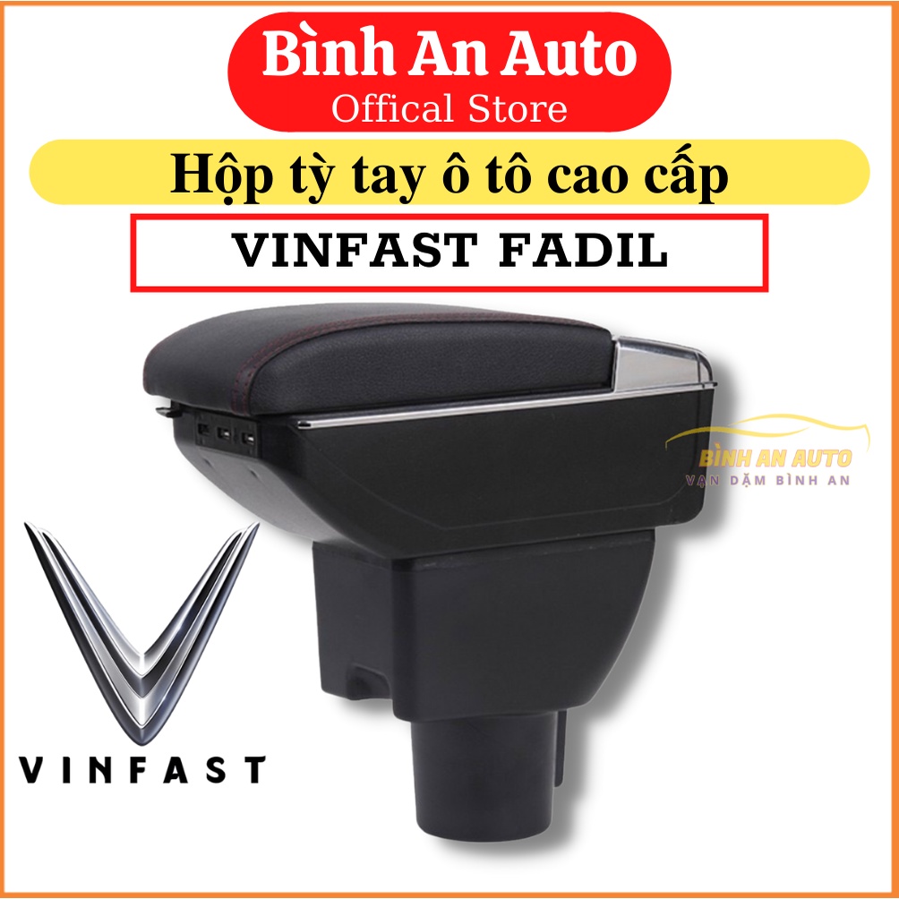 Hộp tỳ tay ô tô cao cấp Vinfast Fadil tích hợp 7 cổng USB - Bình An Auto