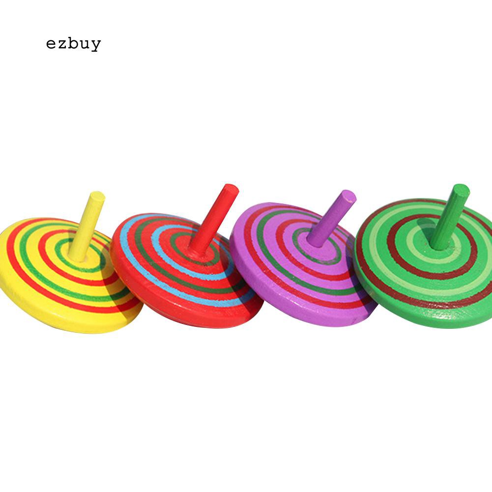 Con quay đồ chơi bằng gỗ nhiều màu sắc giúp giảm căng thẳng